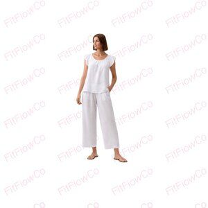 Terzo Millennio Pure Linen Blouse | High-LowHem | Size S/P(Fits M) Made in Italy